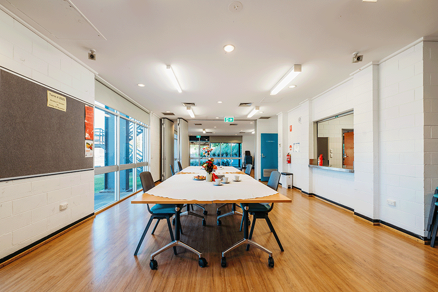 Large light-filled function room for hire in Endeavour Hills
